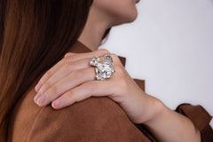 Stella, ring med finsølv, large