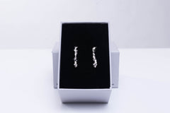 Øreringe i finsølv, #100