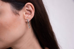 Øreringe i finsølv, #100