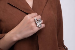 Abigail, ring med finsølv, large