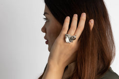 Lily, ring med finsølv, large