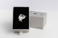 Lily, ring med finsølv, large