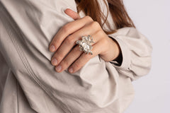 Grace, Fine silver ring, Large