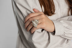 Grace, Fine silver ring, Large