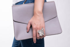 Eleanor, ring med finsølv, xlarge