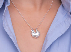 Emma, halskædevedhæng i finsølv