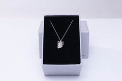 Ava, fine silver necklace pendant