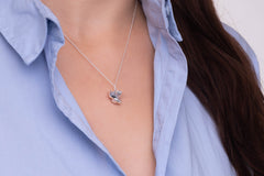 Ava, fine silver necklace pendant