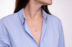 Ava, fine silver necklace pendant